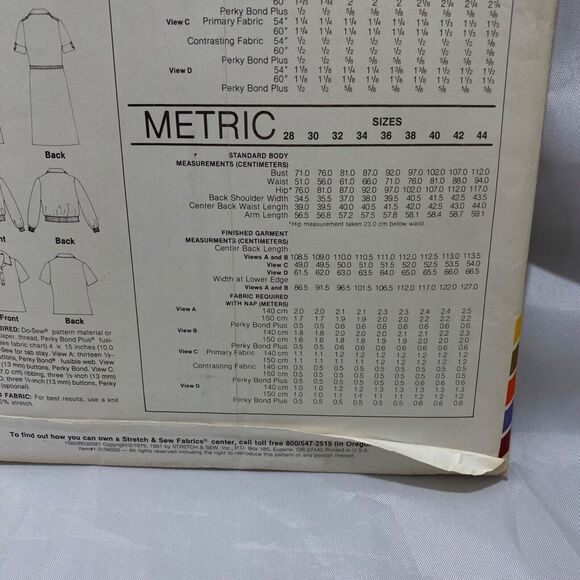1981 Stretch and Sew Tab Front Dress and Top Design Patterns By Ann Person - Picture 10 of 12